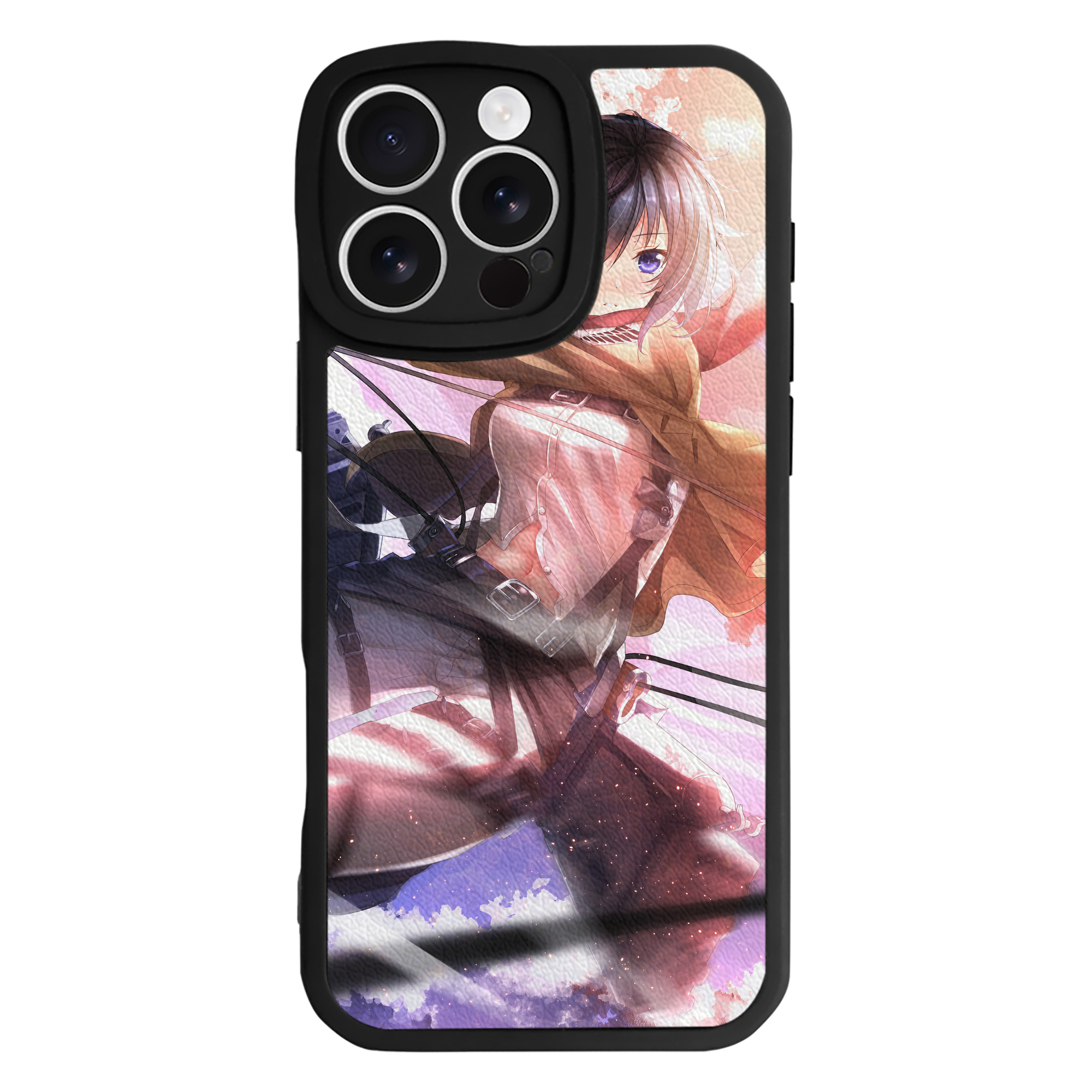 （画像用） 進撃の巨人 Attack on Titan 【iPhone 16シリーズ対応】シリコンスマホケース（レザー調） 材質：シリコン